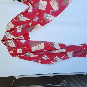 One of a kind kimono fabric scarf/shaw